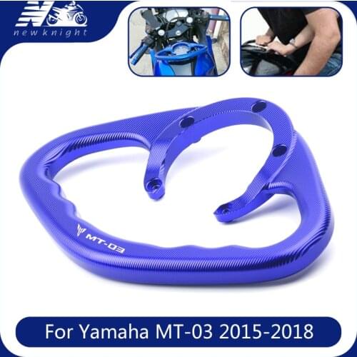 For Yamaha MT-03 mt03 2015-2018 Motorcycle CNC Aluminum Passenger Handgrips Hand Grip Tank Grab Bar Handles Armrest Accessories