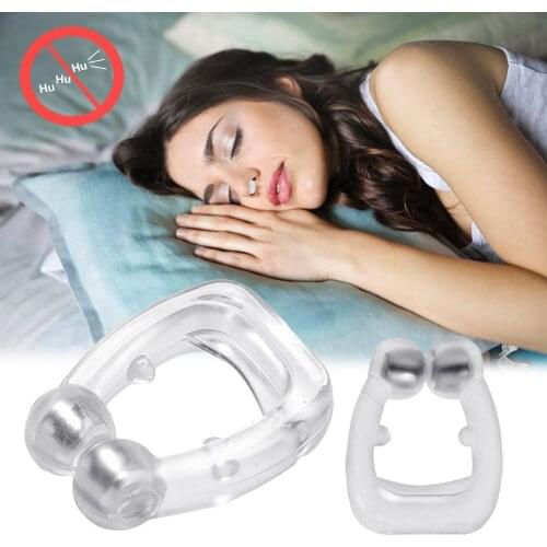Silicone Magnetic Anti Snore Stop Snoring Nose Clip Sleep Tray Sleeping Aid Nasal Dilators Device Nose Clips Sleep Helper Tools
