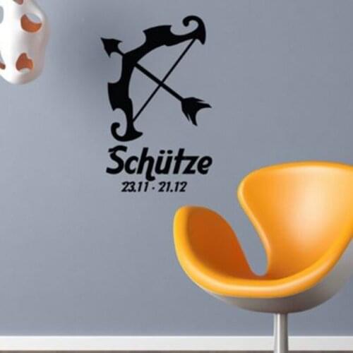 Tattoo Zodiac Sign Sagittarius Removable Wall Stickers for Love Bedroom Fashion Art Decor Vinyl Decals Wallpaper Murals K718