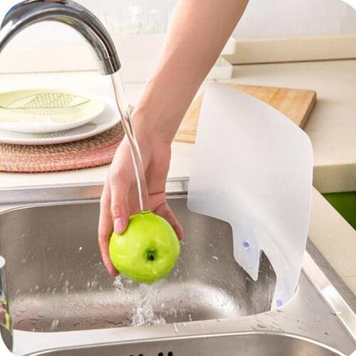 Repeatable Household Kitchen Double Suction Cup Splash Guard Water Sink Flap Water Barrier Splashproof Baffle Baffle Tool