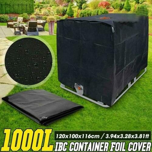 Water tank protection cover 1000 liters IBC container waterproof and dustproof cover for sun protection 120 x 100 x 116 cm