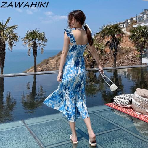 ZAWAHIKI Sleeveless Summer Dresses