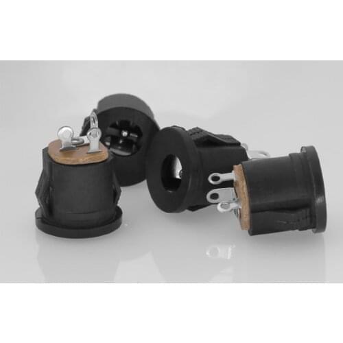 100Pcs DC022 DC-022K 5.5*2.1 / 5.5 x 2.1mm DC Power Socket/ DC Connector Panel Mounting DC-022 With Card slots