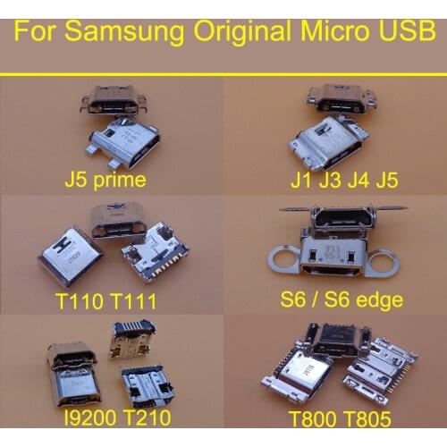 100pcs/lot Micro USB Charging Socket Port Connector For Samsung J5 Prime G530 G532 J1 J3 J4 J5 J7 Tab 3 7.0 I9200 T530 T210 T110