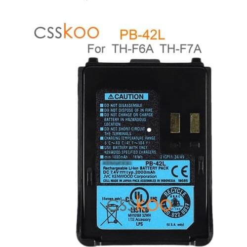 2000mAh Li-ion Battery PB-42L PB42L For Kenwood Radio TH-F6 TH-F6A TH-F7 TH-F7E