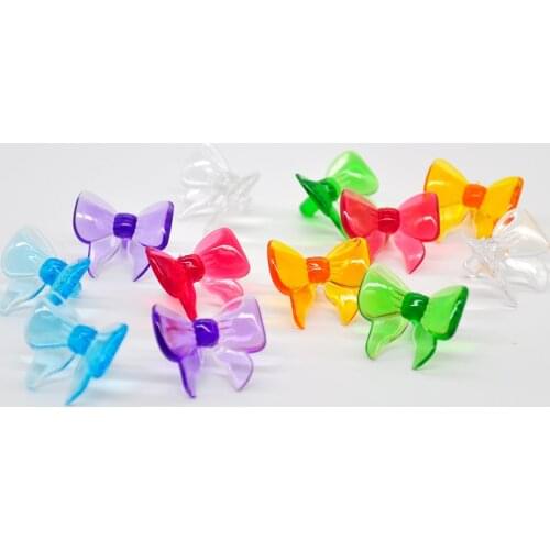 24Pcs Christmas tree decoration bowknot light bulb bulb does not glow DIY beaded accessories pendant wedding handmade jewelry