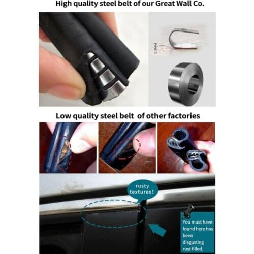 300cm Car Sealing Strip Accessory Black Moulding Rubber Trim Wear resistant