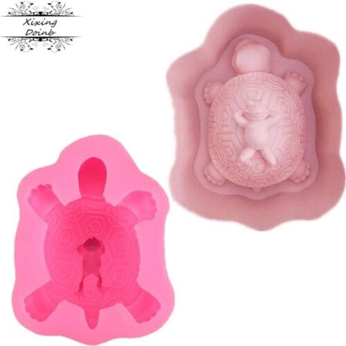 3D turtle frog shape soap mold candle silicone mold fudge chocolate mold cake decoration tool