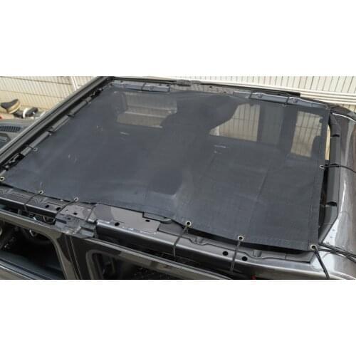 Car Cover for Jeep JL Wrangler 2018 2019 SunShade Roof Top Mesh UV Proof Protection Net Accessories for Jeep Wrangler jl