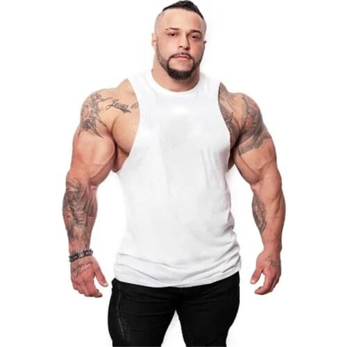 Brand Gyms Clothing Fitness Men Tank Top Vest Mens Bodybuilding Stringer Tanktop Plain Workout Singlet Solid Sleeveless Shirt