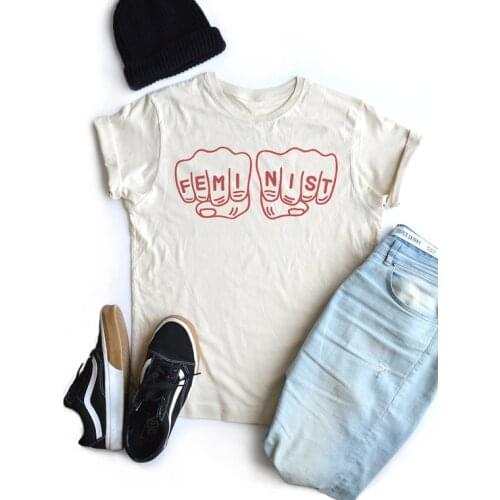 Feminist T-Shirt Girl Power women fashion 90s tees human rights summer cotton popular tops grunge aesthetic goth quote t shirt