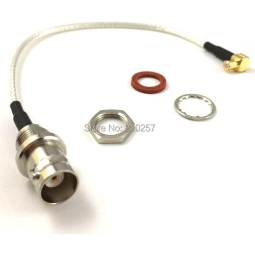 1pcs Bnc Female to Mcx Male Right Angle Connetcor RG316 Coaxial Extension Antenna Cable 15cm