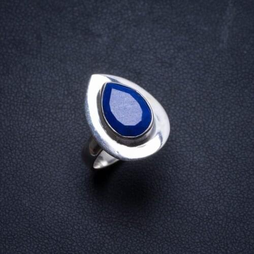 Natural Lapis Lazuli Handmade Unique 925 Sterling Silver Ring, US size 5.75 X2486