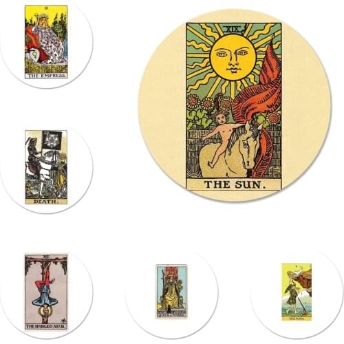 58mm Tarot Cards The Devil Icons Pins Badge Decoration Brooches Metal Badges For Backpack Decoration