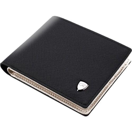 Fashion Mens Wallet Money Clip Solid Color Leather Business Short Wallet Famous Vintage Multi-card Holder Soft Coin Purses