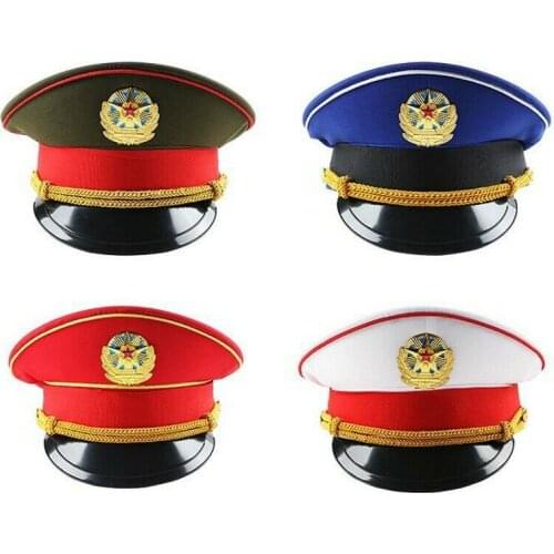 Mens Army Hat Star Badge Flat Cap Soldier Fancy Dress Military Costume Cosplay Unisex New 2021