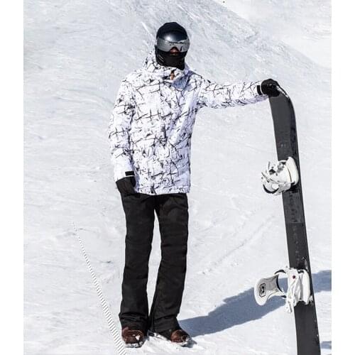 2019 SMN Men Ski Suit Skiing Jacket Pant Windproof Waterproof Thermal Snowboard Suit -30 Degree Male Hooded Ski Clothing Pant