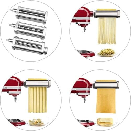 Fettuccine Roller & Cutter Attachment for KitchenAid Stand Mixers Included Pasta Sheet Roller Spaghetti Cutter