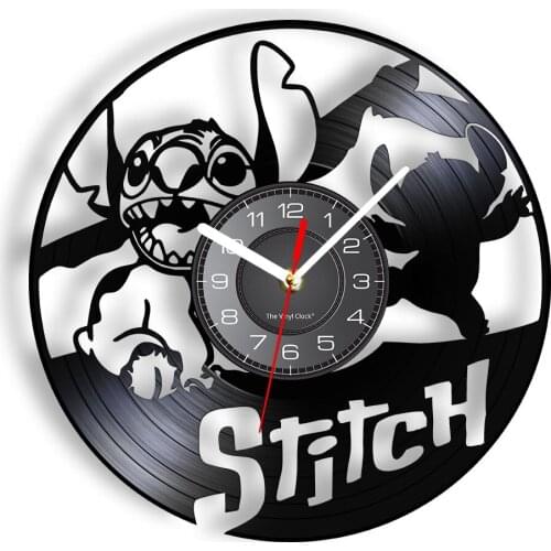 Fictional Character Inspired Vinyl Record Wall Clock Kids Room Nursery Decor Cartoon Fanart Retro Clock Watch Silent Timepieces