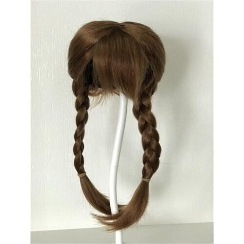 New braid brown hair Wig for 22inch Reborn Dolls Long Strainght hair for 48-55cm Silicone Reborn Baby Doll Hair Wig