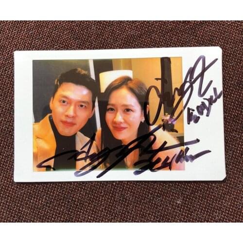 Signed Crash Landing on You Hyun Bin Son Ye Jin autographed polaroid 3 inchesK-POP 052020B
