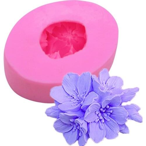 Silicone Soap Mold For Making Rose Flower Fondant 3d DIY Form Handmade Cake Decorating Sugarcraft Moulds Silicon Mold Tools