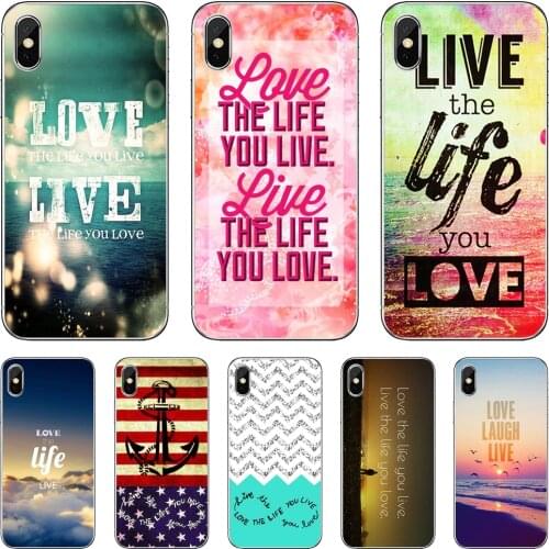 Ocean-Live-Life-You-Love-Inspirational For Sony Xperia XA Z3 Z5 XZ1 XZ2 Z Z1 Z2 compact M2 M4 M5 C4 C6 E3 T3 Silicone Phone Case