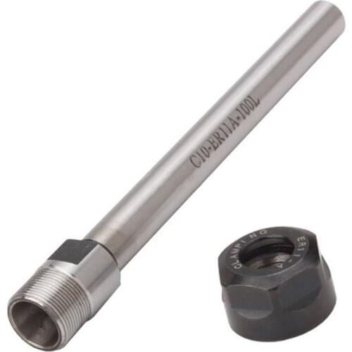 1PCS A/M deep processing CNC straight shank 10mm extension rod C10 ER8 ER11 C10 ER16 100L 150L 200L collet chuck for CNC milling