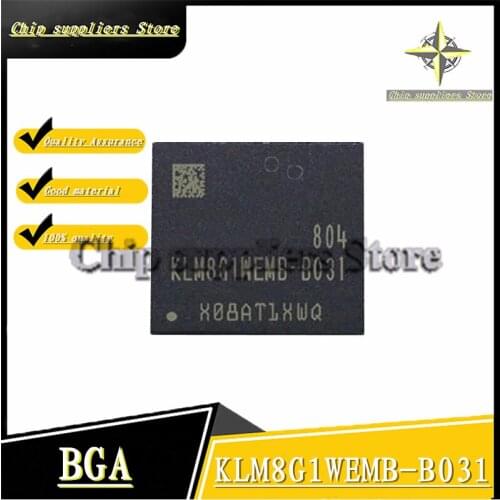 1PCS-10PCS) KLM8G1WEMB-B031 BGA 153 ball emmc 8G IC chip New and original