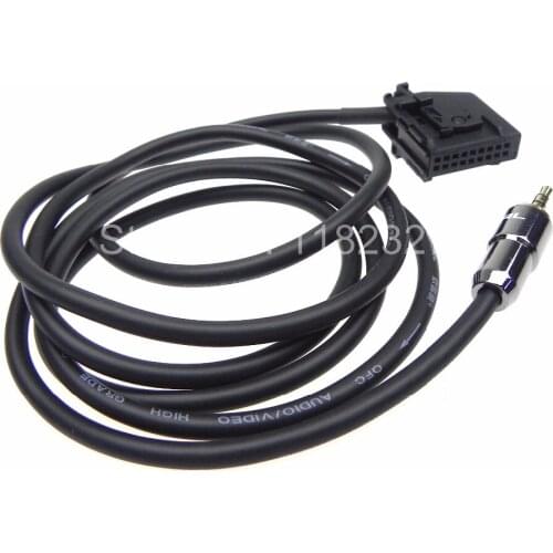 10pcs High Quality Volkswagen VW Audi MFD2 RNS2 Ford Skoda Gold-plated head burning wire AUX IN audio cable