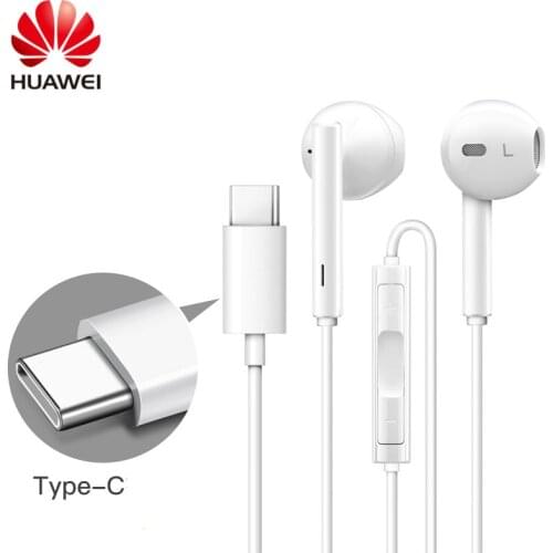 100%Original Huawei Classic Earphone CM33 In-ear Type-C Connectors Headset with Control Stereo for Huawei Phones Mate 10 P20 Pro