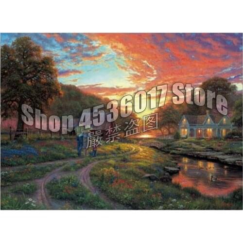 5D DIY Diamond Painting Farm Sunrise Mothers Day Christmas Gift Full Square Diamond Embroidery Cross Stitch Mosaic Home Decor