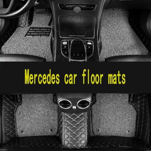 Custom car floor mats for Benz A B C D E S series Vito Viano Sprinter Maybach CLA CLK auto accessories