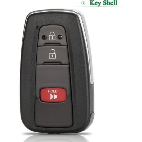 Bilchave 10pcs/Lot Remote Car Key Shell 3 Button For Toyota RAV4 2019 Camry 2018-2019 C-HR Key Case Replacement With Uncut Blade