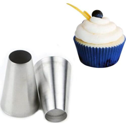 Large Size Round Metal Cake Cream Decoration Tip Stainless Steel Piping Icing Nozzle Pastry Tools Tube Baking Tools #1A