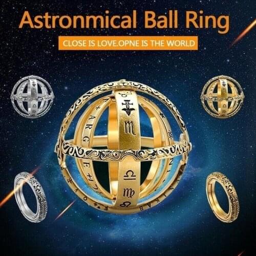 Retro Astronomical Ball Ring Ladies Mens Creative Multi-layer Rotating Universe Ring Ladies Jewelry кольца anel masculino