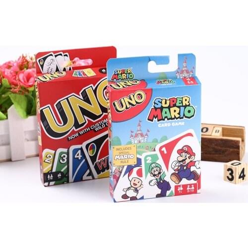 Super Mario Games UNO Card Game Family Funny Entertainment Board Game Poker Kids Toys Playing Cards