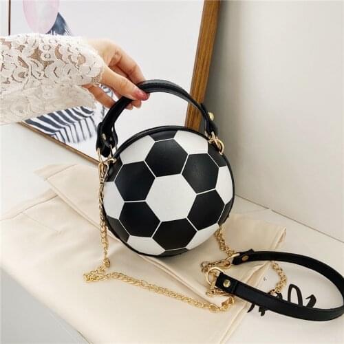 Basketball Shape Small Leather Chain Design Crossbody Bags For Women Fashion Shoulder Messenger Bags Female Handbags and Purse