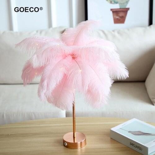 Remote Control Feather Night Lamp USB/AA Battery Power Creative Light Tree Feather Wedding Home Bedroom Living Room Home Decor