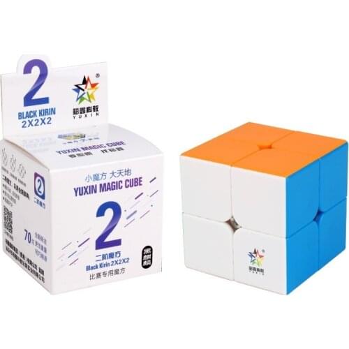 New Yuxin Black Kylin 2x2x2 Magic Cube 2Layers Speed Cubes 2x2 Professional Puzzle cubo magico Toys For Children Kids Gift Toy