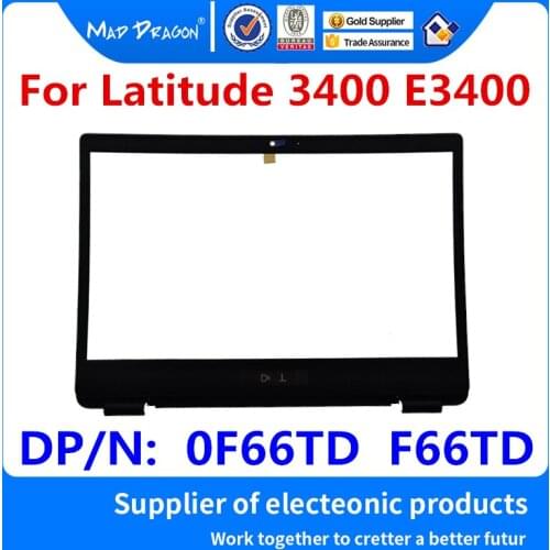Laptop New original LCD Front Bezel Cover black B shell LCD Bezel Cover For Dell Latitude 3400 E3400 0F66TD F66TD 460.0FV04.0011