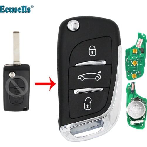New Flip Remote Key Fob 3 Button for Citroen C2 C3 433MHz ID46 Chip CE0536 VA2 blade