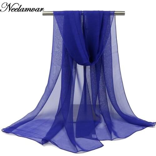 Neelamvar NEW women solid scarf ladies shawl thin long soft hijab and echarpe pashmina scarves luxury brand wholesale