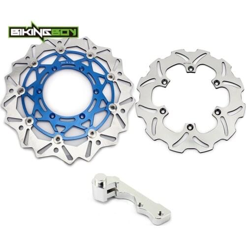 BIKINGBOY DRZ DR-Z 400 SM SuperMotard 05-19 06 07 08 09 10 11 12 13 14 15 16 320mm Front Rear Brake Discs Disks Rotors Bracket