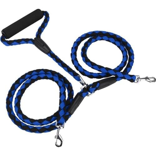 1.4M 2 in 1 Transer Double Leashes Strong Dog Leash Large for Two Large Small Dogs Pet Outdoor Walking