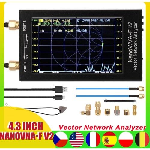 4.3 Inch IPS LCD Display NanoVNA-F V2 Vector Network Analyzer S-A-A-2 Antenna Analyzer Short Wave HF VHF UHF