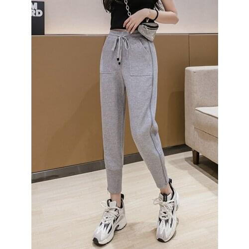 Womens sweatpants are loose in summer, and they are thin and thin. Students' Joker ins tide is a small nine-point casual pants