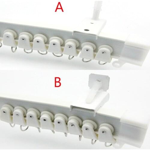 1Meter Curtain Track Rail Glider Hooks Straight Slide Windows Balcony Plastic Bendable Home Window Decor Accessories