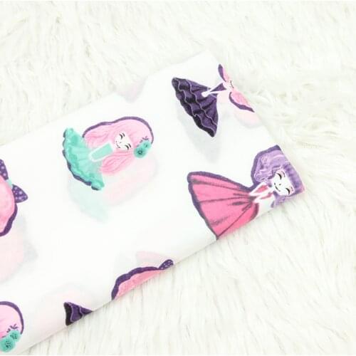 140CM Cartoon Girl in Beautiful Dress Cotton Fabric for Kids Clothes Sewing Quilting Needlework Material DIY Handmade Crafts