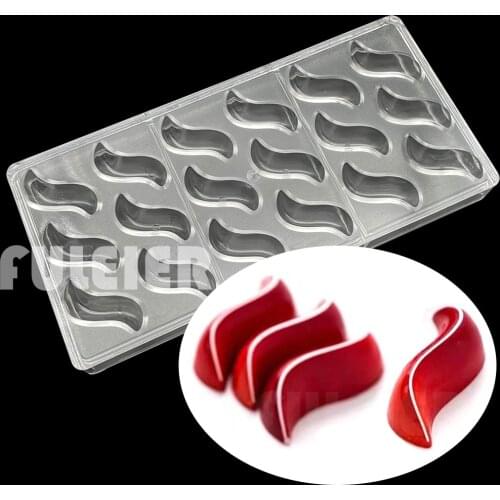 18 Cavities Classic "S" Shape Polycarbonate Chocolate Mold For Baking Maker Mold Cake Candy Mold Confectionery Tool Bakeware